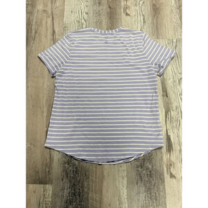 Lululemon Striped Short Sleeve Tee Women’s 8 Purple White Athleisure Top